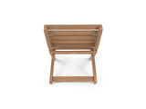 Grandcourt Fully Assembed All-Weather HDPE Outdoor Folding Patio Chair, Teak Brown B2745P409669