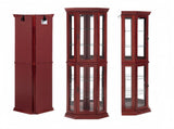 Corner Curio Cabinet Lighted Corner Display, Display Shelf Shelving Bar cabinet with Tempered 48787179