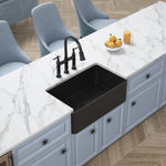 ZUN Inch White Farmhouse Sink Deep Apron Sink Undermount Farmhouse Kitchen Sink Single Farm Sink W928123626