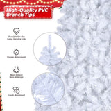 ZUN 8ft White 670 Lights Warm Color 8 Modes 2008 Branch Christmas Tree White 97518293