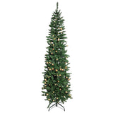 6.5ft Flocking Tied Light Christmas Tree 20650791