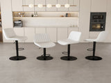 Swivel Bar Stools with Adjustable Height , Backrest, and Soft Knit Fabric - Ideal W2699P360246