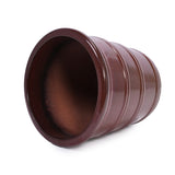 3 Pieces Ceramic Flowerpot, Modern Planter for Patio, Garden or Windowsills - Bean Paste Red W3273P321532