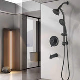 Drill-Free Stainless Steel Slide Bar Combo Rain Showerhead 7-Setting Hand, Dual Shower Head Spa W1219P155534