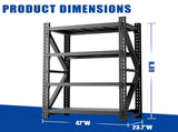 Heavy Duty Metal Adjustable Garage Shelves, 69"H x 47"W Industrial Shelving Unit 4000LBS Capacity W2735P554513