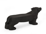 MGO DOG BENCH, Outdoor Bench, Matte Black Black, No Assembly Required 54263708