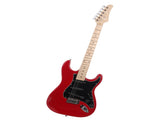 ST Stylish Electric Guitar with Black Pickguard Red 07478467