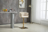 COOLMORE Vintage Bar Stools with Back and Footrest Counter Height Dining Chairs 2PC/SET W153990661