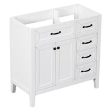 36" Bathroom Vanity without Sink, Cabinet Base Only, Bathroom Cabinet with Drawers, Solid Frame and WF296707AAK