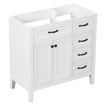 ZUN 36" Bathroom Vanity without Sink, Cabinet Base Only, Bathroom Cabinet with Drawers, Solid Frame and WF296707AAK