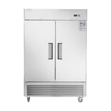 54"W Commercial Freezer 2 Section 2 Solid Door Stainless Steel Reach-in Freezer 42.2 Cu.ft. Upright N818P191848S