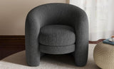 Modern Curved Back Upholstered Accent Chair, Soft Cozy Boucle Fabric, Comfortable Plush Seating, No N765P220275G