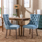 ZUN Modern, High-end Tufted Solid Wood Contemporary Velvet Upholstered Dining Chair with Wood Legs 56927965