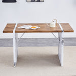 ZUN Natural Wood Grain MDF Dining Table - 55"x31.5" Stable Design.Suitable For Various Modern Home Decor W2920P232766