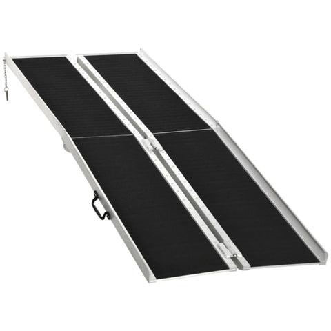 ZUN 8' Threshold Ramp,Portable Wheelchair Ramp,Carpeted Foldable Handicap Ramp, 95857667