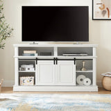 ZUN Media Console Table with Storage Cabinet, Mid Century style Entertainment TV Table, Multipurpose 73999585