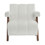 Mid Century Modern Accent Chair with Solid Wood Frame, Upholstered Living Room Chairs with Thick N765P197467W