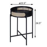 Black End Table with Tray Top B062P181421