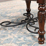 Majestic Traditional Set of 2pcs Side Chairs Brown Cherry Solid wood Faux Wood Carved Details Black B011108521