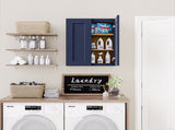 Navy Blue Shaker 24" Solid Wood Wall Cabinet, Soft Close Hinges, Adjustable Shelves, Double Door for T2950P479975