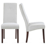 ZUN Beige Dining Chairs Urban Style Fabric Parson Chairs Kitchen Living Room Armless Side Chair with W1516P182408