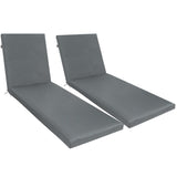 ZUN 2PCS Set Outdoor Lounge Chair Cushion Replacement Patio Funiture Seat Cushion Chaise Lounge Cushion 57583007