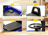 Blue Police Truck Kids Sliding Car Push Ride On with Working PA System, Horn, Under-Seat Storage 66418563