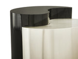 Modern & Contemporary Style End Table Made with Iron Sheet Frame in Black & Silver B009140743