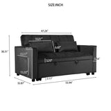 Convertible Sofa Bed,3-in-1 Pull Out Couch Bed with Reclining Backrest and Pillows,Sofa Bed Chair W2941P243734