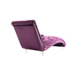 COOMORE Velvet Chaise Lounge Indoor,Button-Tufted Upholstered Chaise Lounge Chair with Pillow for W39538679