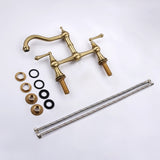 Double Handle Widespread Kitchen Faucet with Traditional Handles W928P164195