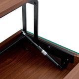 43.3-inch coffee table with lifting function - Combining walnut wood grain with W1512P316123