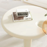 Circular Beige Cream Coffee Table Set Easy Assembly for Living Room 28373890