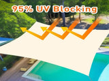 12'X12' Cream HDPE sunshade sail 58474795