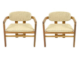 Outdoor Woven Rattan Chair Set Two Accent Chairs Stylish Outdoor Armchairs 2 Person Seating Group N719P431083N