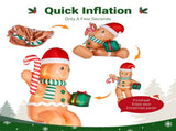 10.2FT Christmas Inflatable Sitting Gingerbread Man with 6 LED Lights, 210D Polyester, Drawstring 47332892