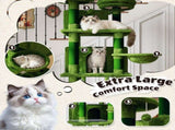 Large 70.87in Cat Tree W/2 Private Condos,3 Perches&Hanging Hammock,Skin-Friendly Short Plush&No W1578P447622