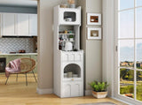 70.87" H Tall Bathroom Storage Cabinet with 1 Doors and 2 Drawer, Narrow Storage Unit, Floor Cabinet W331P298183