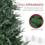 ZUN HOMCOM 6ft Tall Prelit Artificial Christmas Tree Holiday Décor with 2328 Branches, 400 Warm White W2225137786