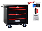 4 Drawers Multifunctional Tool Cart with Wheels,Metal Rolling Tool Cart Storage for Garage Workshop W1102P245246