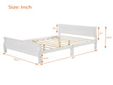 Queen Size Wood Platform Bed with Headboard and Wooden Slat Support WF289142AAK