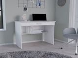 Montana Storage Desk, Spacious Stylish with Drawer and Shelf, White B097P167467