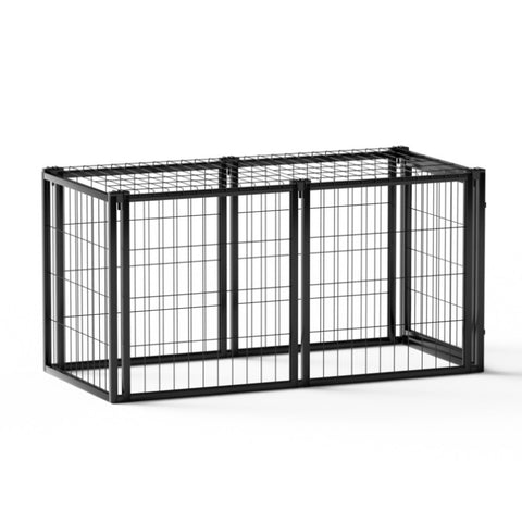 ZUN Dog Crate 47.2" Dog Kennel for Small Medium Dogs, Puppy Dog Playpen with Top, Pet Cage, Indoor, W1162P245311