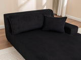Left Armrest Chaise Lounge Chair Upholstered Sofa Bed No Assembly Required,Oversized Sleeper Chair W1170P333285