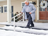 Handrails for Outdoor Steps, Wrought Iron Handrail Fits 1 or 3 Steps, Transitional Handrail with 01916686