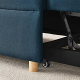 Convertible Sleeper Sofa Chair Adjustable Backrest Recliner with Pullout Sofa Bed with Wheels, W1413P227517