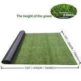 7FT x 15FT Artificial Turf for Dogs - Professional Large Outdoor Pet Lawn Mat with Drainage Holes W3280P340560