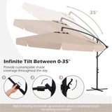 10 Feet Patio Cantilever Umbrella 87450547