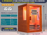One person infrared sauna with red light W3973P462915