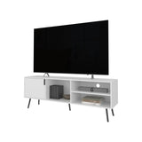 ZUN Mescal Tv Stand Multistorage with a Door and Open Storage, White B128P263710